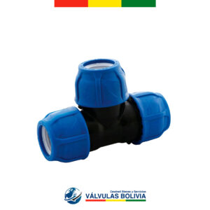 Tee HDPE a compresión
