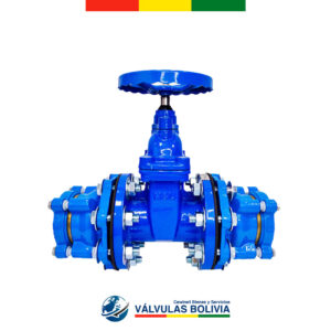 Válvula compuerta bridada con adaptador para tubería HDPE